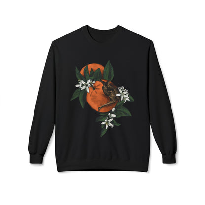 Florida Bonneted Bat and Orange Blossom Botanical Cozy Crewneck