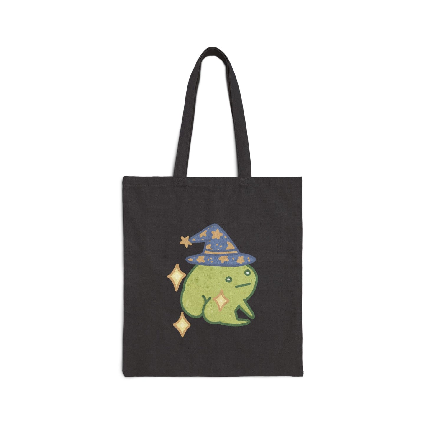 Wizard Frog Cotton Canvas Tote Bag