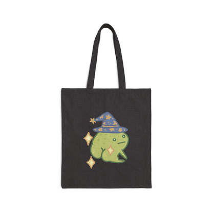 Wizard Frog Cotton Canvas Tote Bag