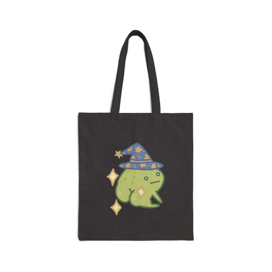 Wizard Frog Cotton Canvas Tote Bag