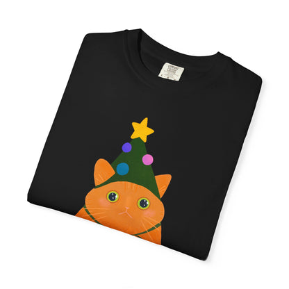 Orange Cat Christmas T-Shirt