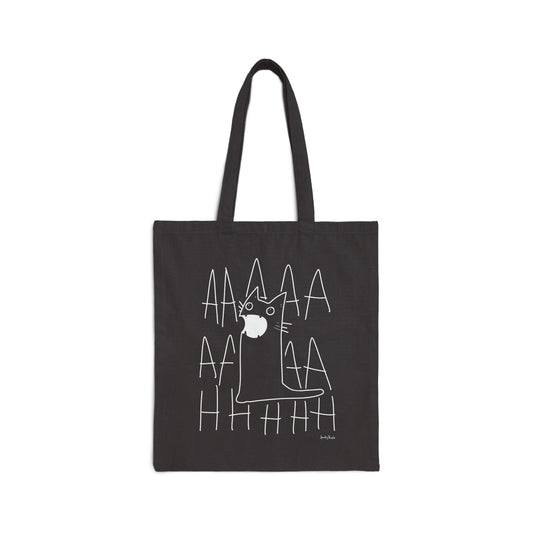 AAAAAHHHH Cat Cotton Canvas Tote Bag