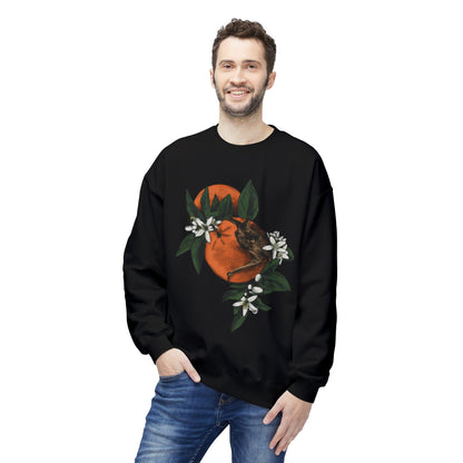 Florida Bonneted Bat and Orange Blossom Botanical Cozy Crewneck