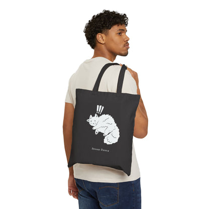 Startled Cat !!! Cotton Canvas Tote Bag